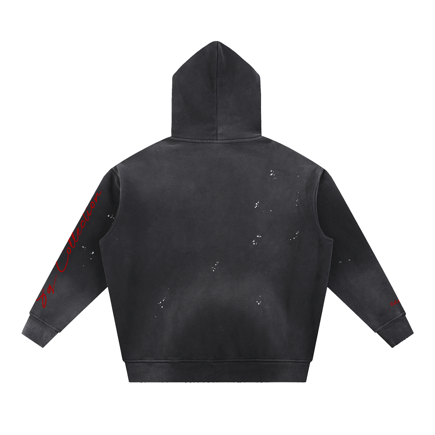 Vintage Washed Frayed Fleece Hoodie