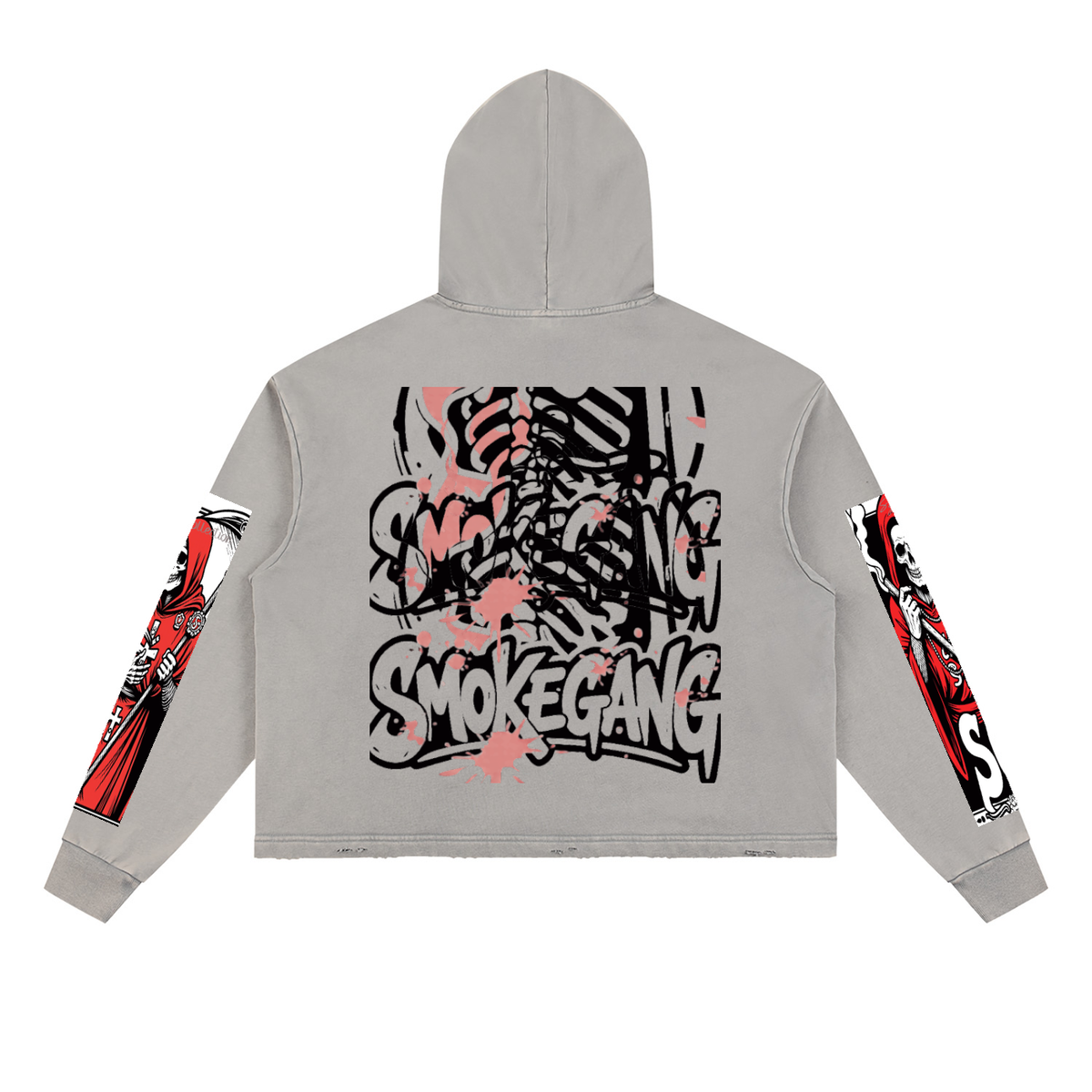 Vintage Washed SG Frayed-Hem Hoodie