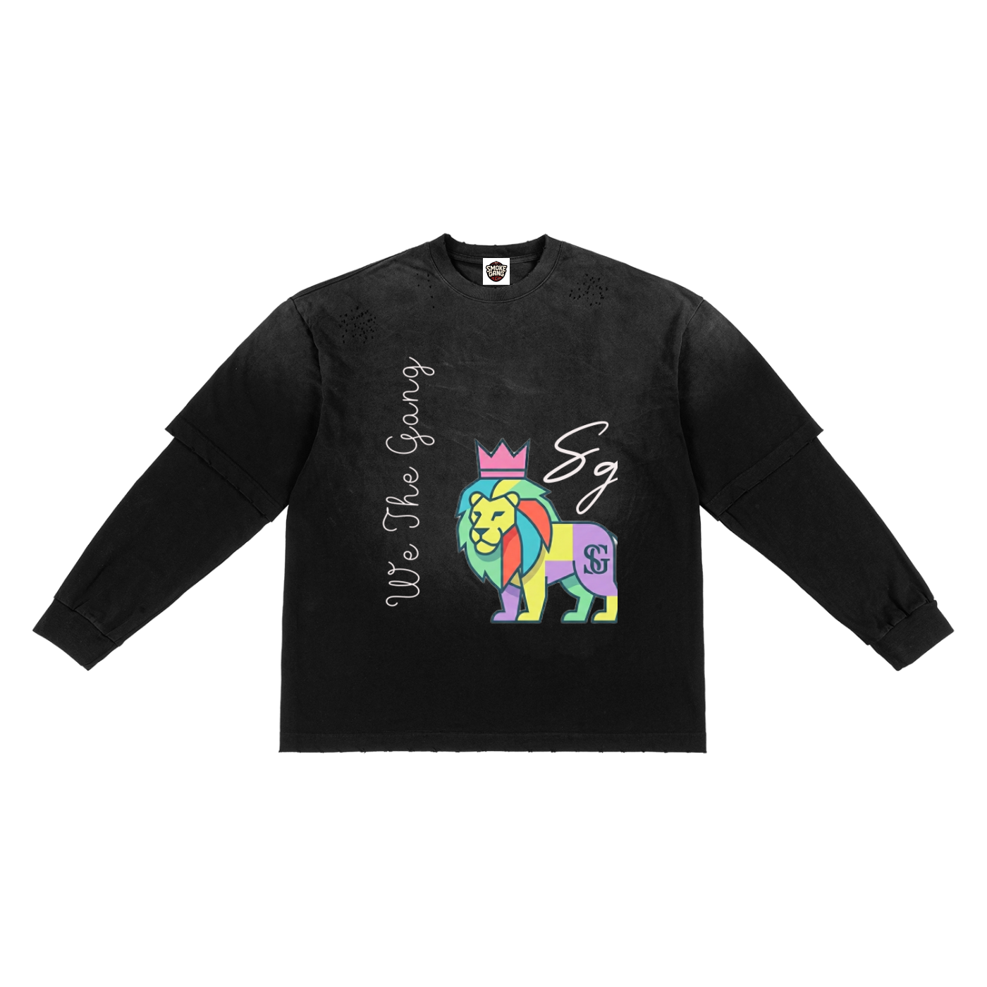 Sunfade Hand-Frayed Faux Two-Piece T-Shirt