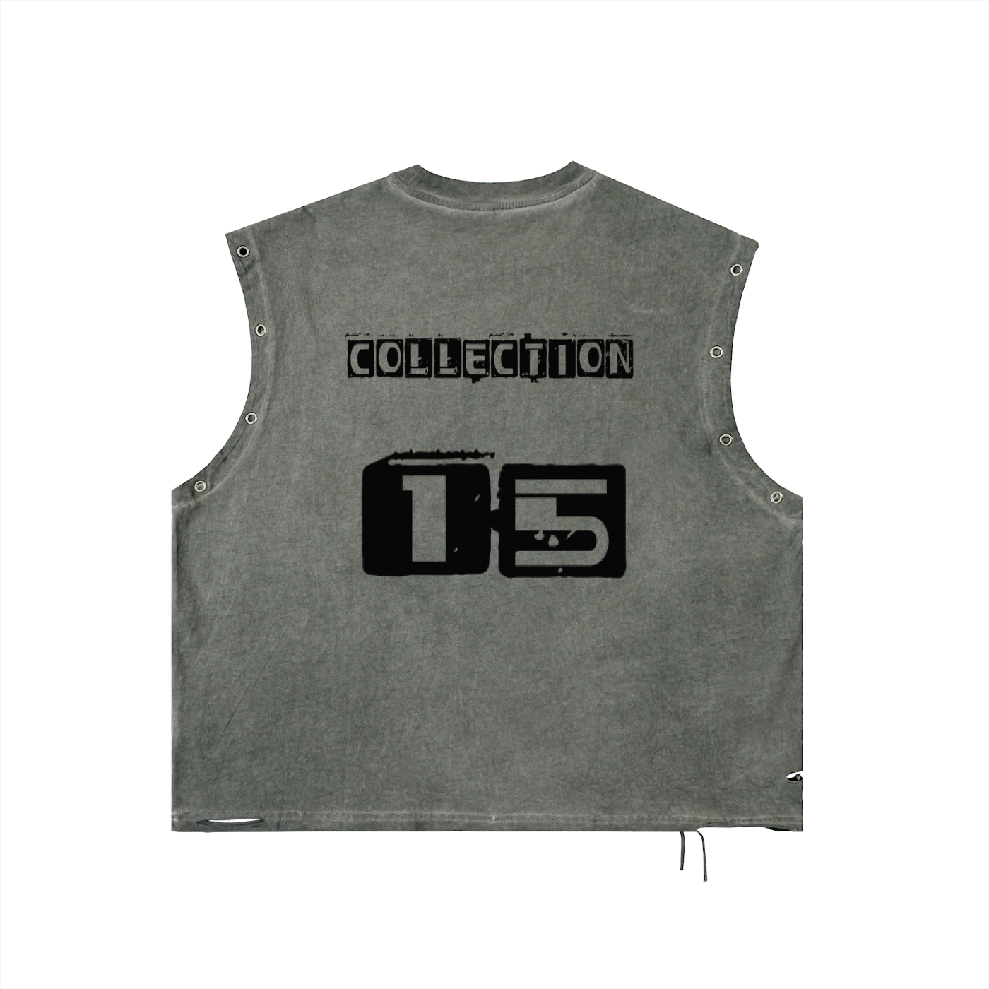 Distressed Grommet Eyelet Tank Top