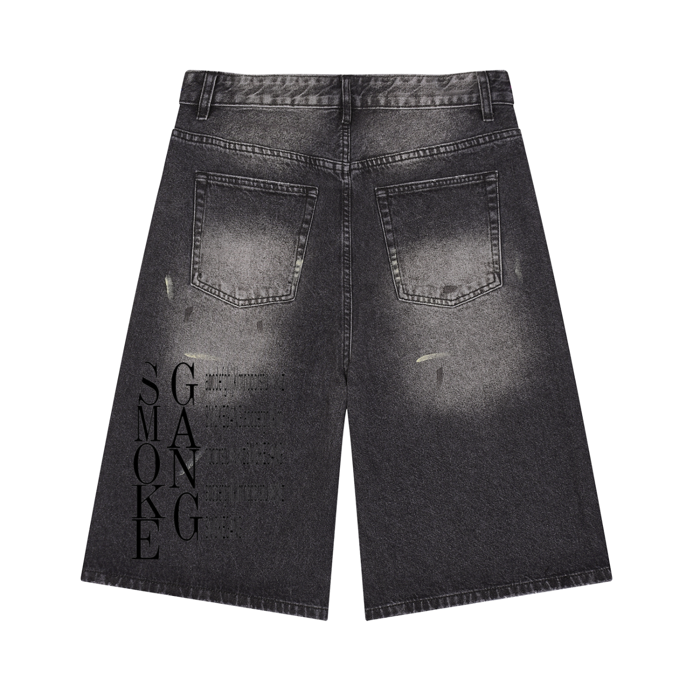 Men’s Vintage Wash Wide Leg Denim Shorts