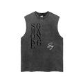Snow Washed Frayed Hem Tank Top
