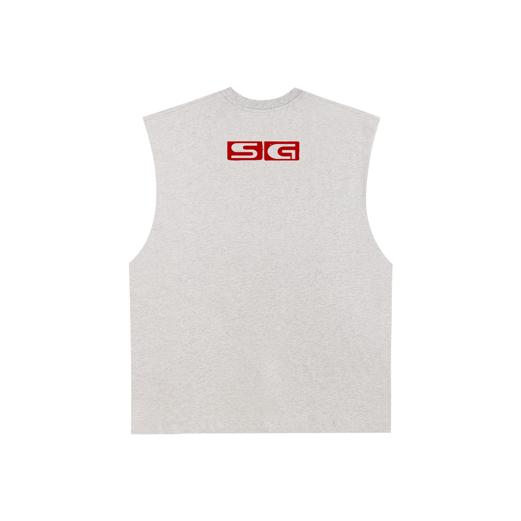 Raw Edge Cotton Tank Top