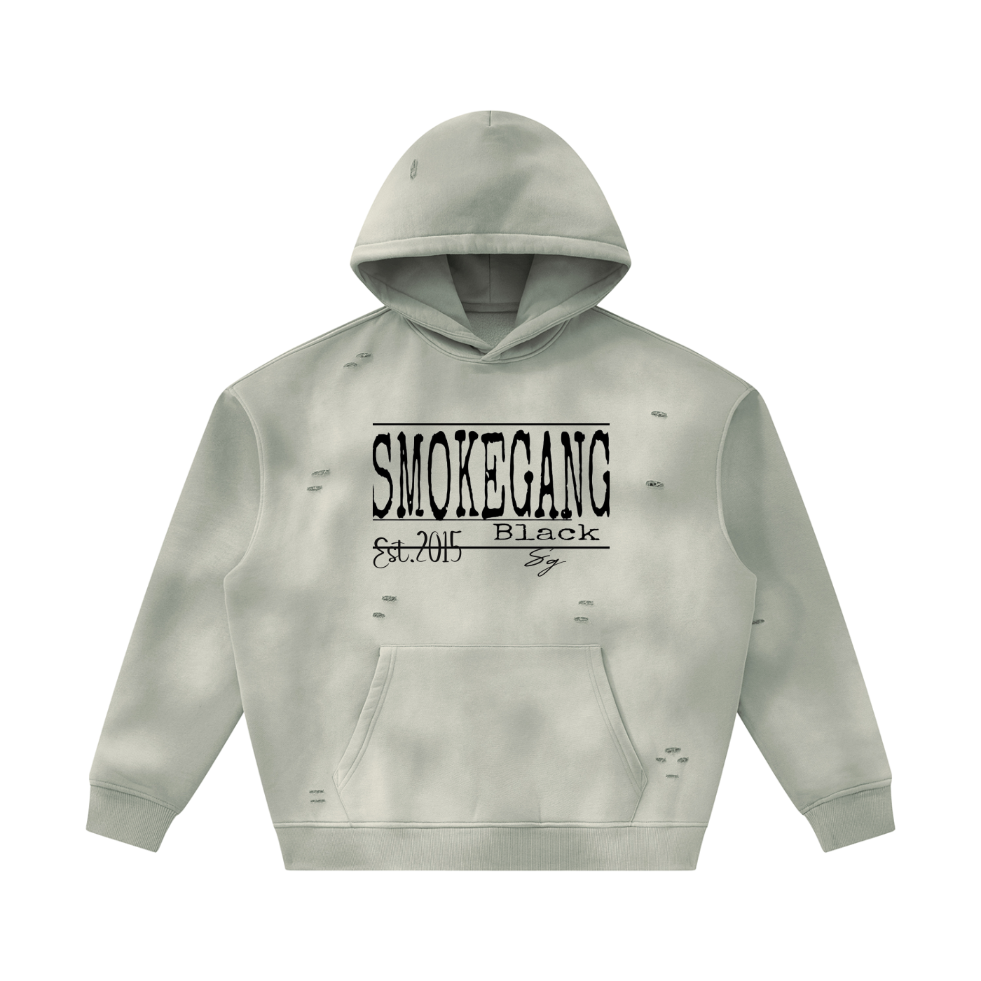 Unisex Sunfade Frayed Fleece Hoodie
