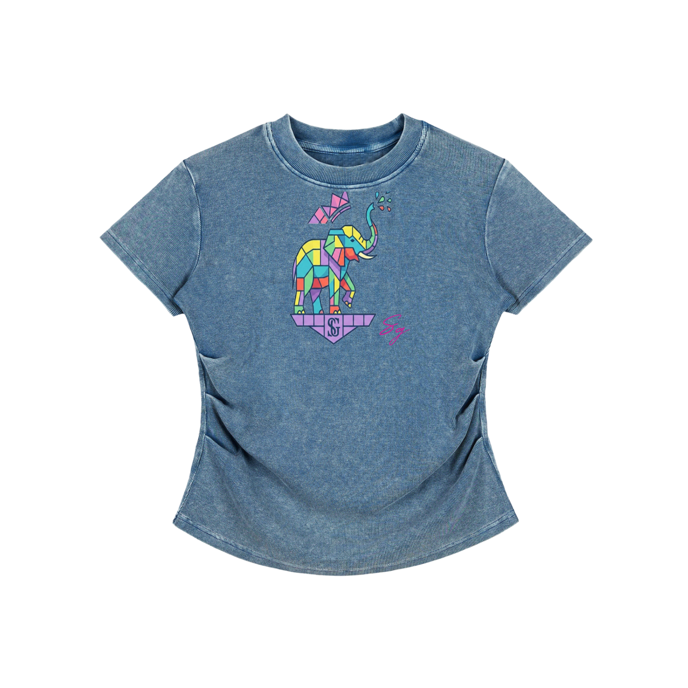Vintage Washed Bodycon Cotton T-Shirt