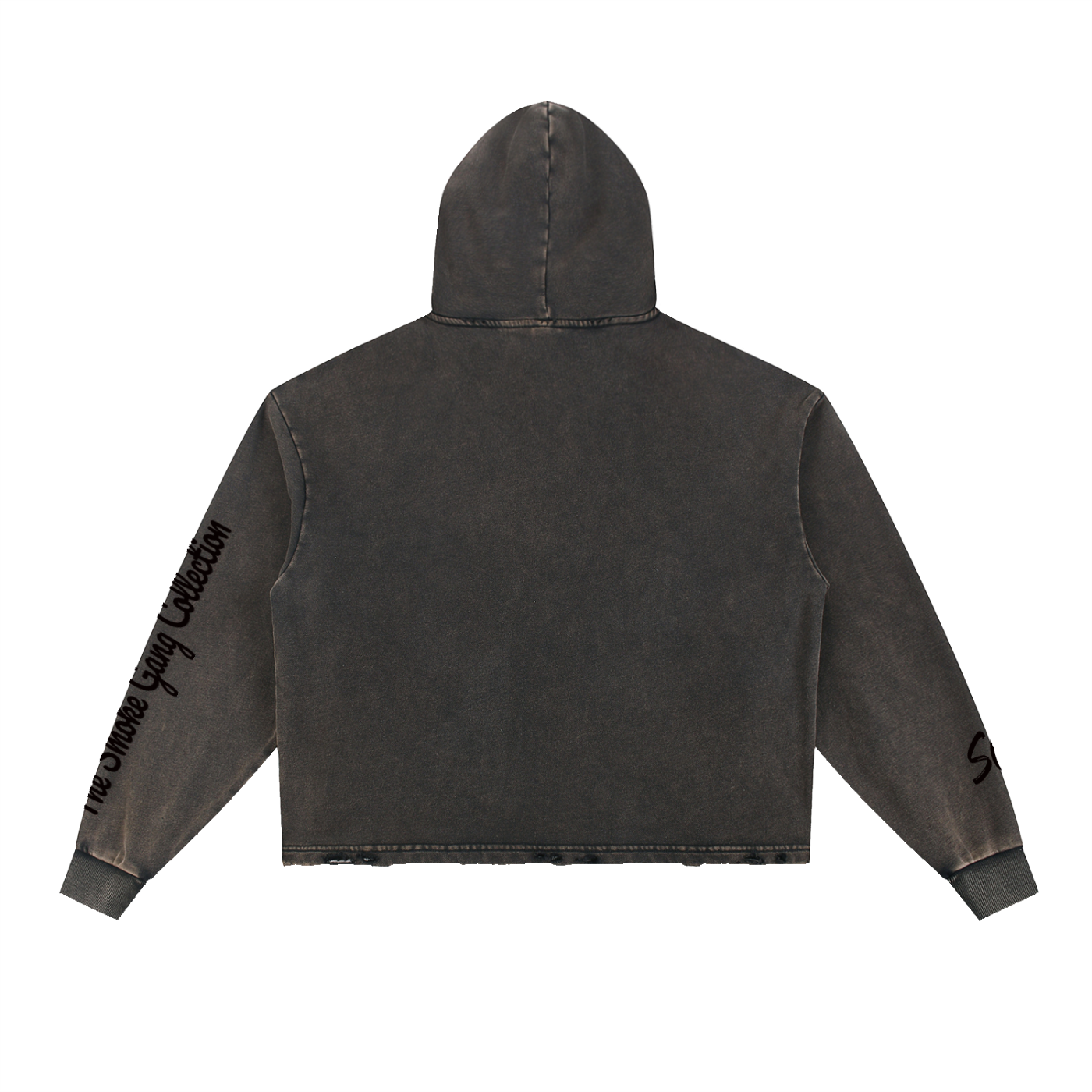 Vintage Washed Frayed-Hem Hoodie