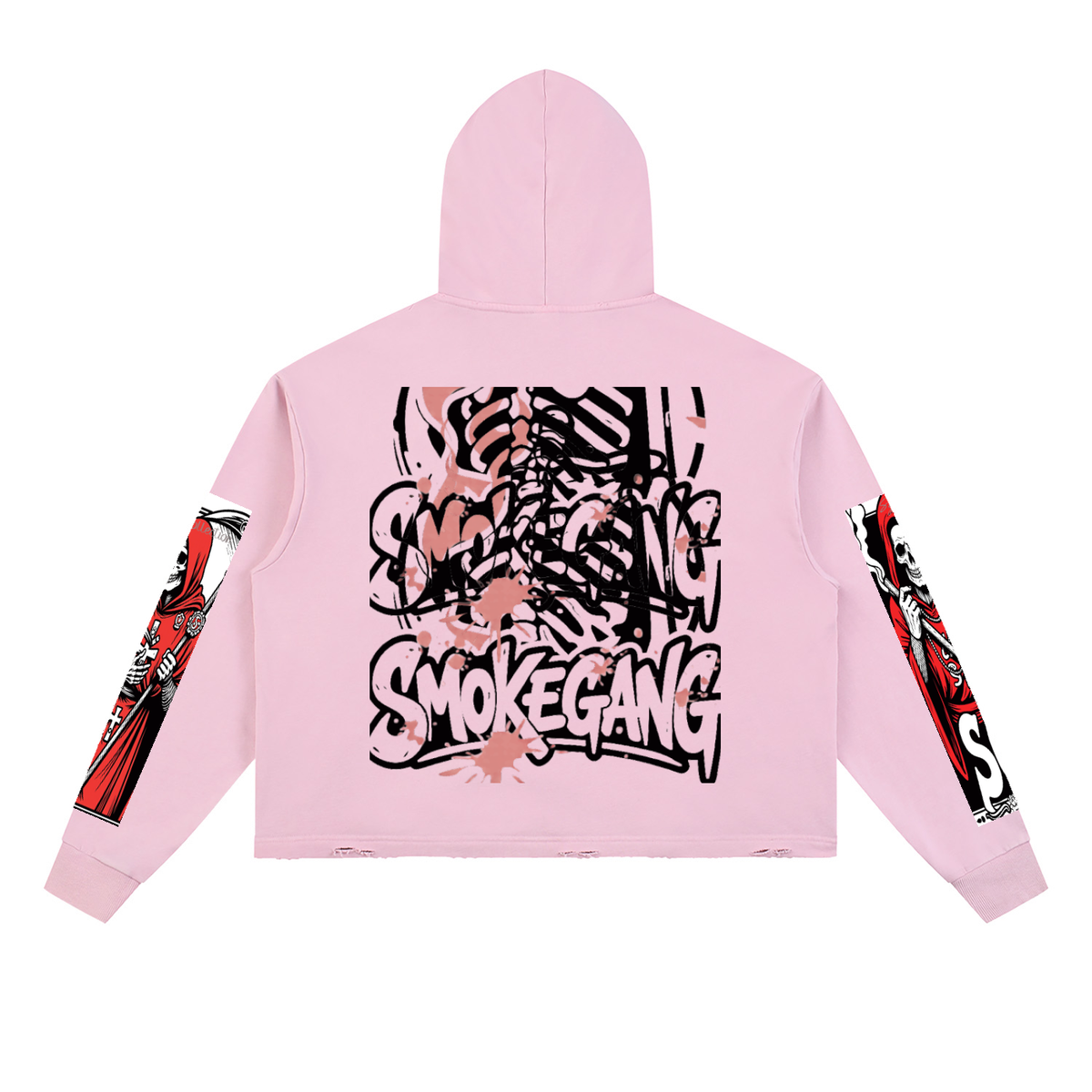 Vintage Washed SG Frayed-Hem Hoodie