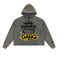 Vintage SG Washed Frayed-Hem Hoodie