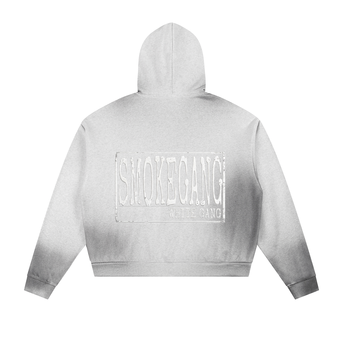 Sun Fade Frayed Raw Edge Fleece Zip Hoodie