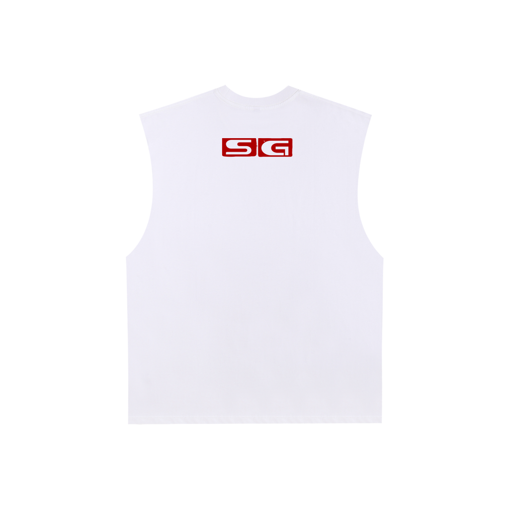 Raw Edge Cotton Tank Top