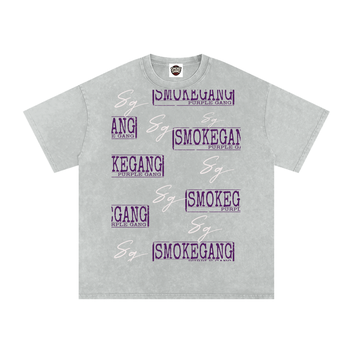 Snow Washed Oversized Cotton T-Shirt