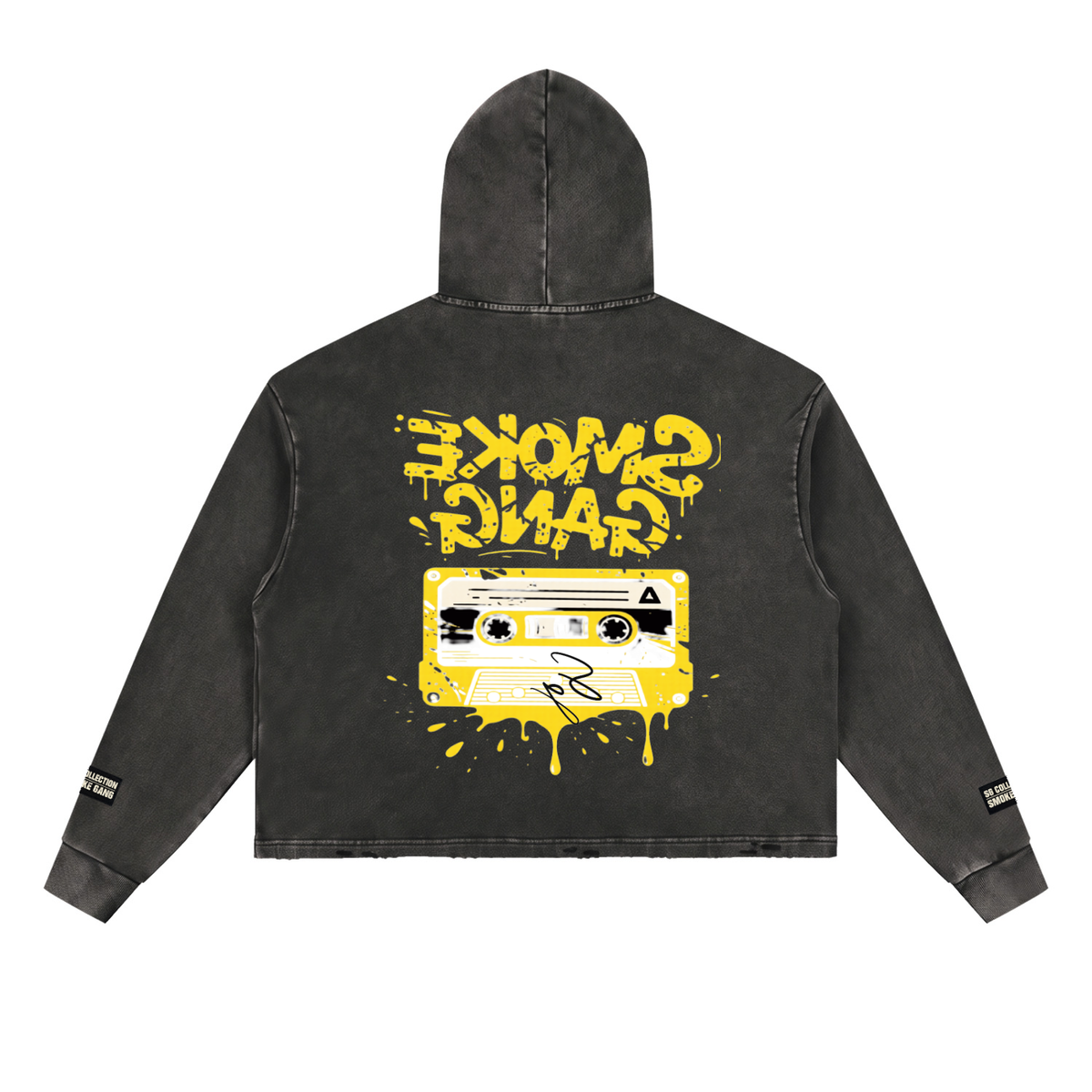 Vintage Washed SG Frayed-Hem Hoodie