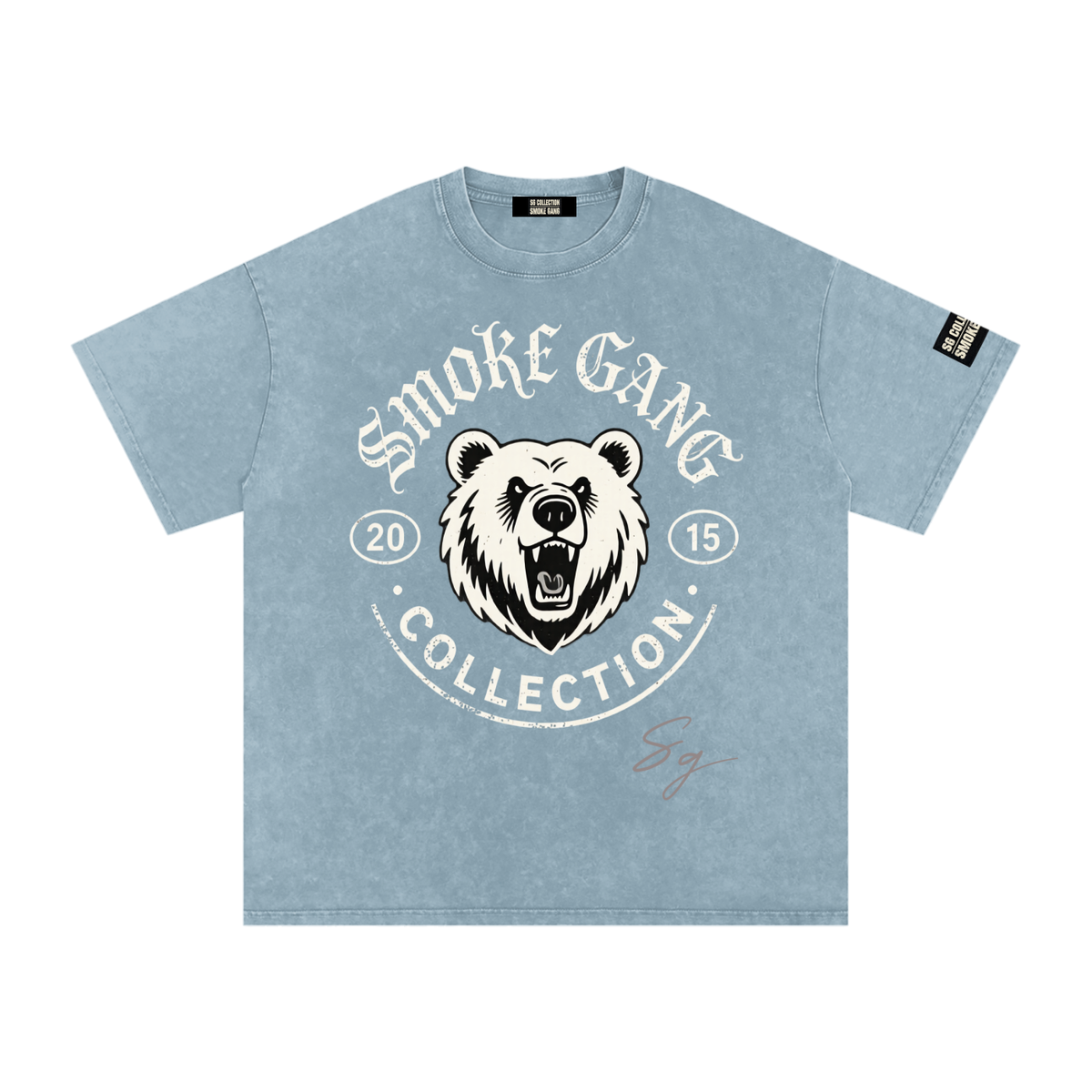 Sg Collection Snow Washed Oversized Cotton T-Shirt