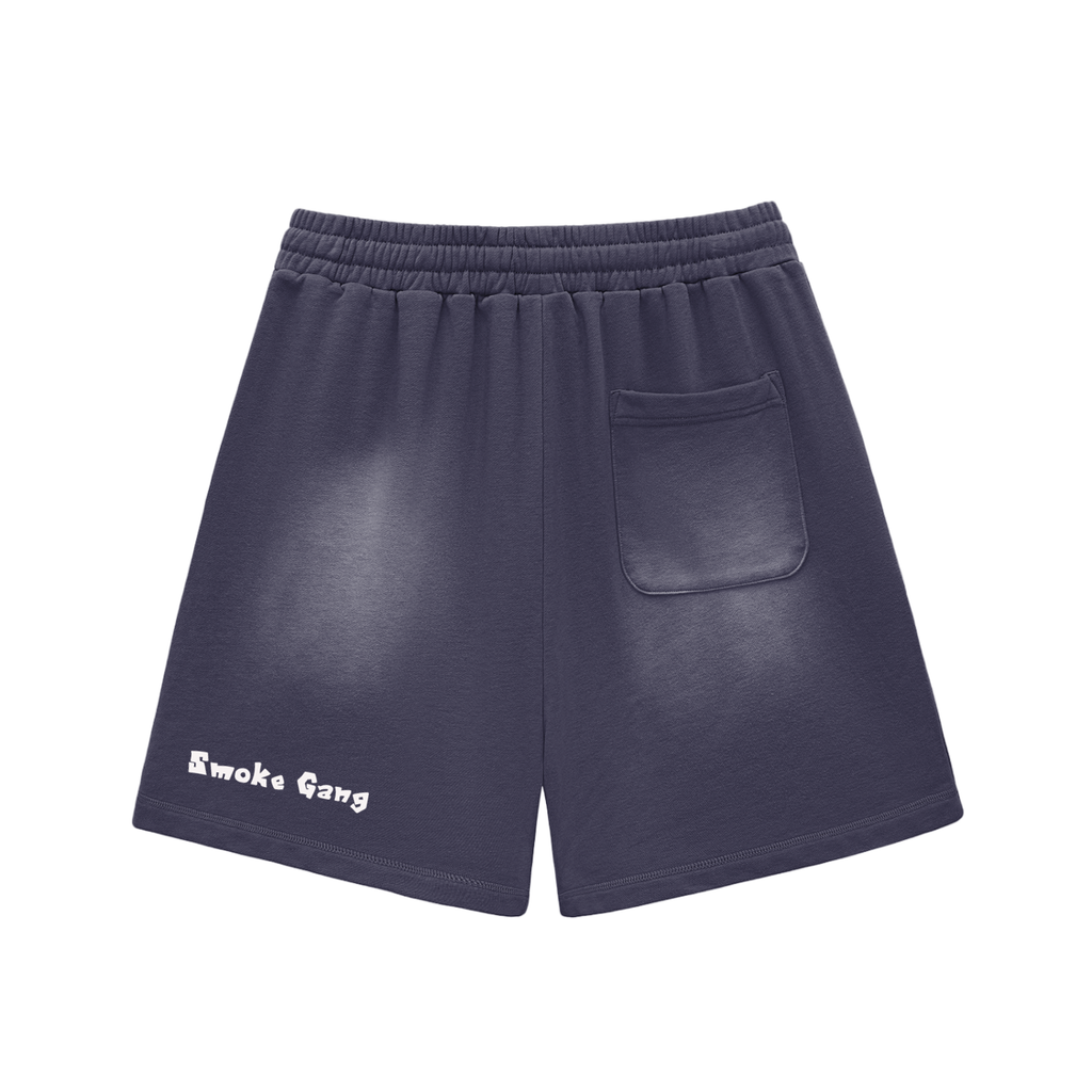 Sun Fade Raw Edge Cotton Shorts