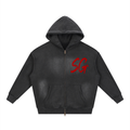 Sunfade Two-way Zipper Boxy Fleece Hoodie