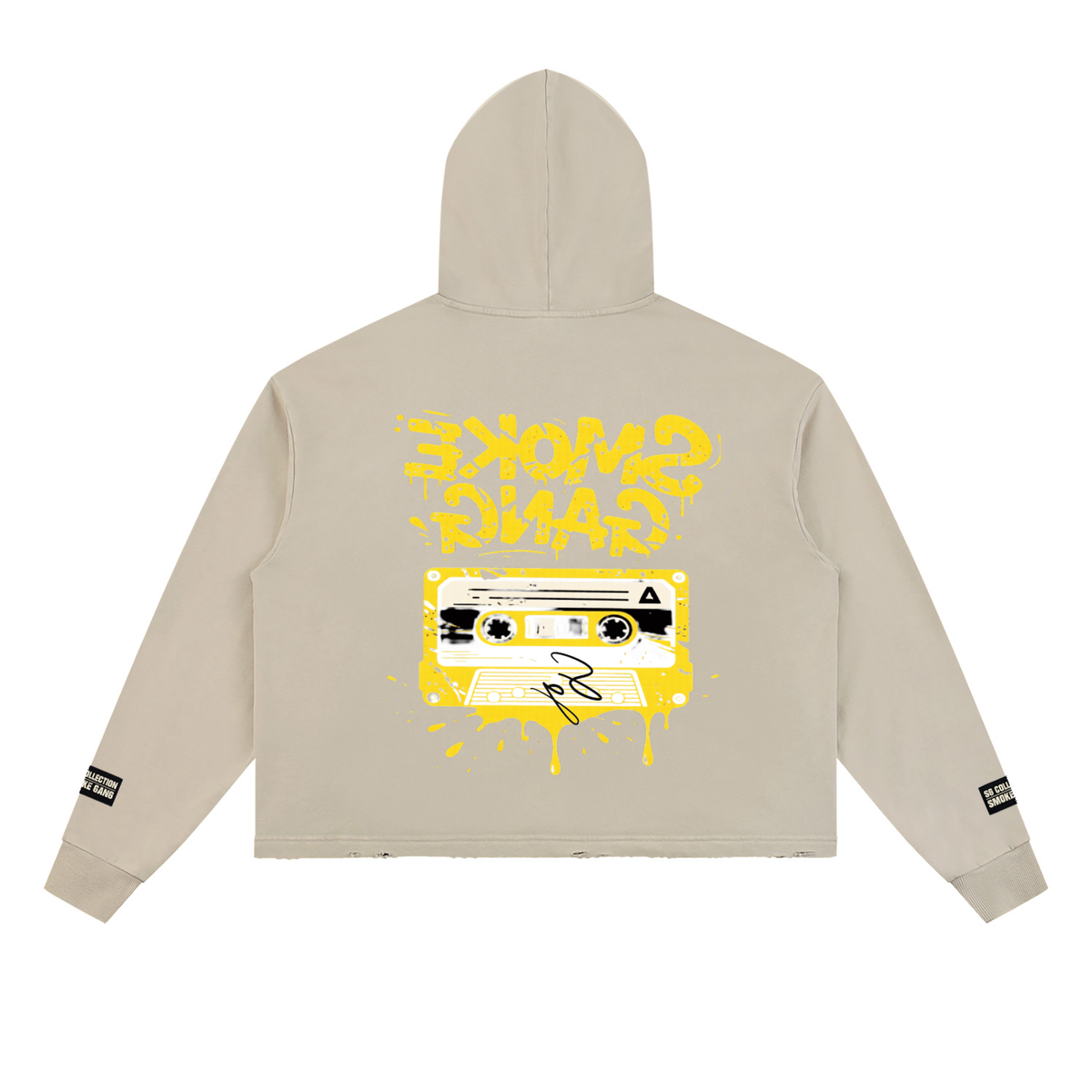 Vintage Washed SG Frayed-Hem Hoodie