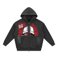 Sunfade Two-way Zipper Boxy Fleece Hoodie